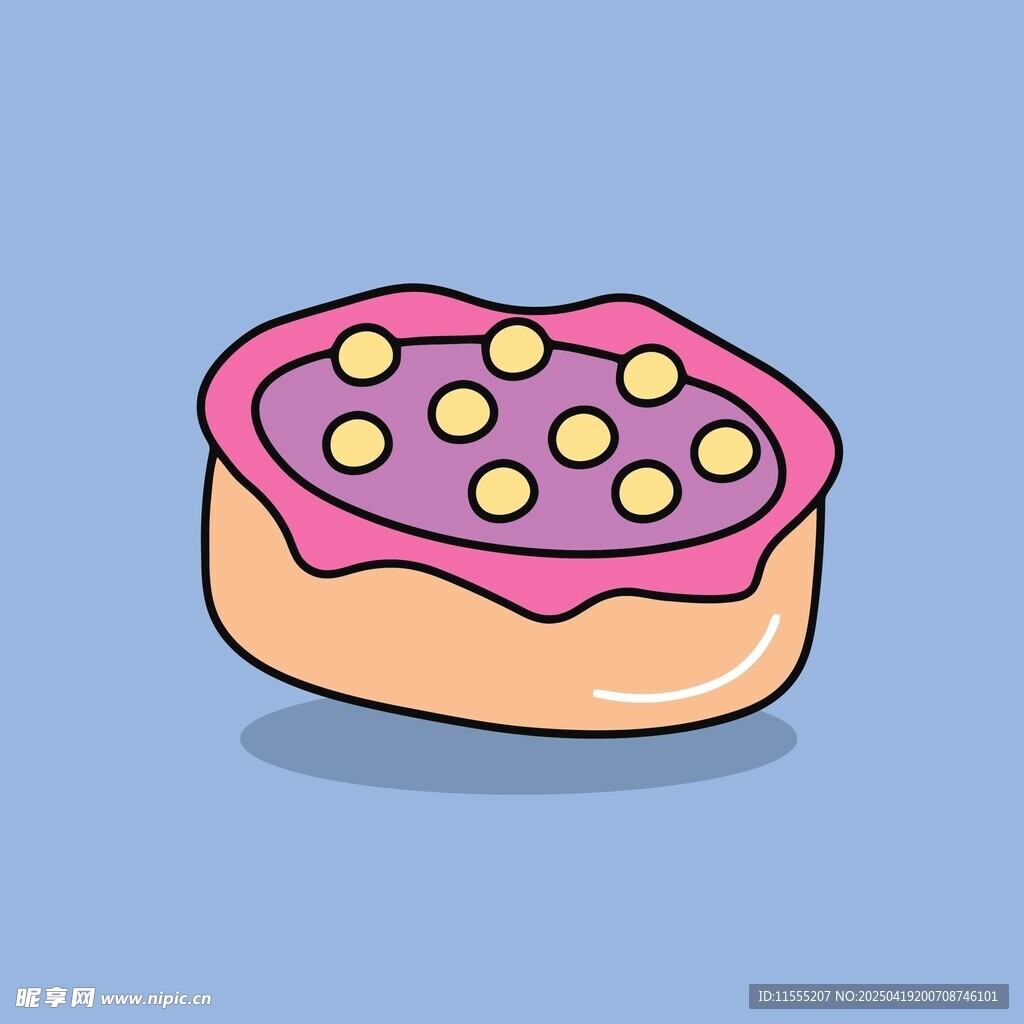 卡通粉色点心插画