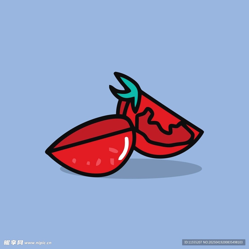 卡通草莓插画