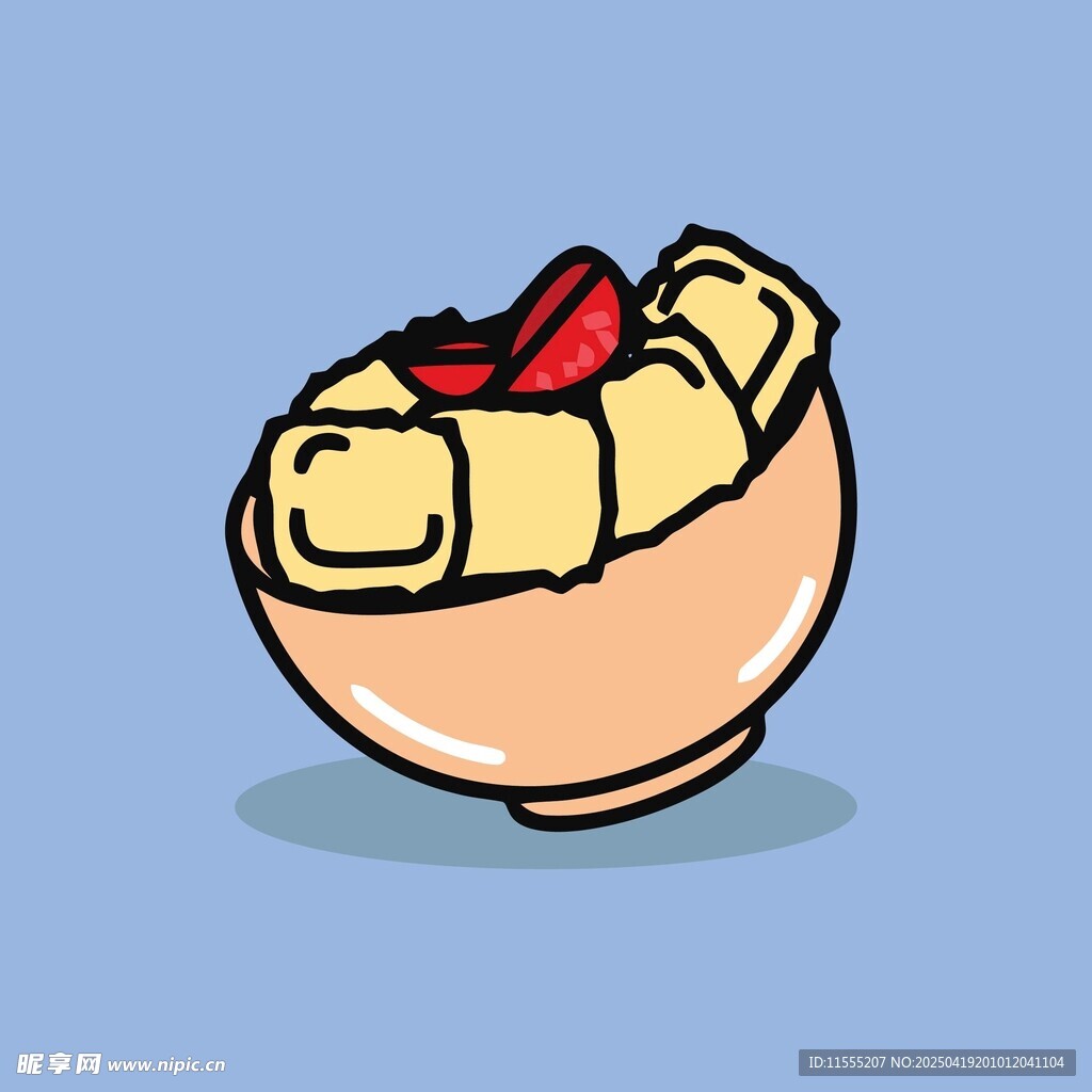 卡通风格美味豆腐脑