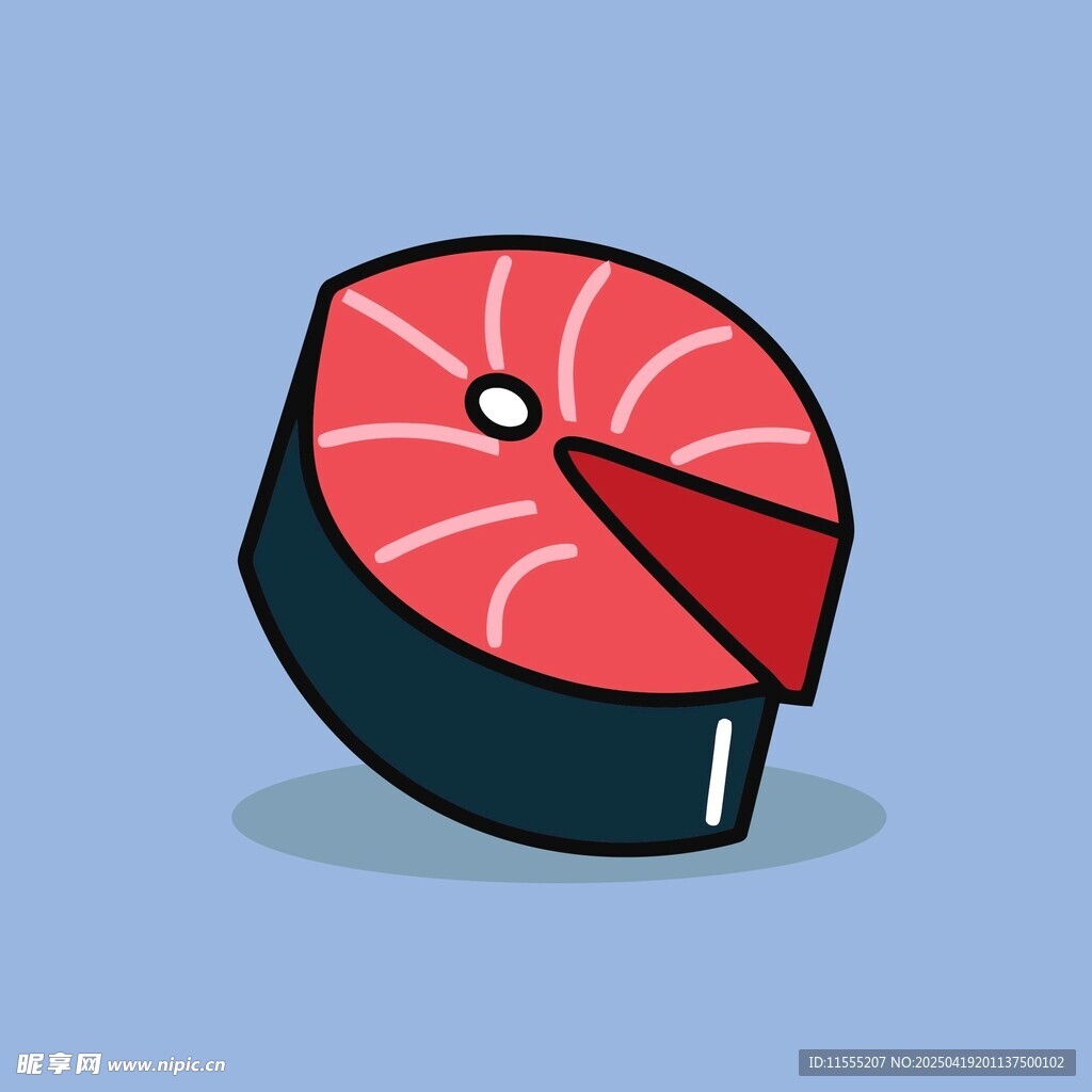 卡通风格寿司切片图