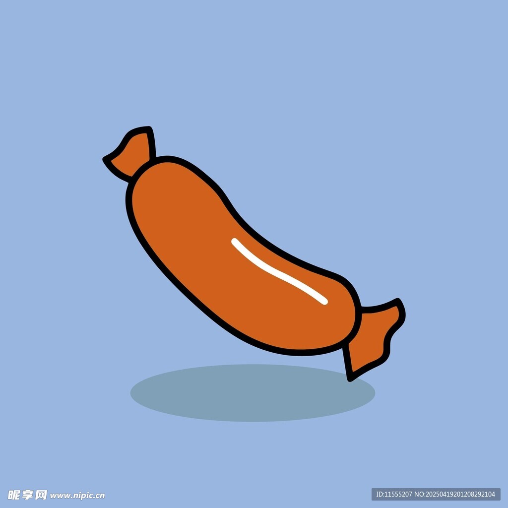 卡通香肠插画