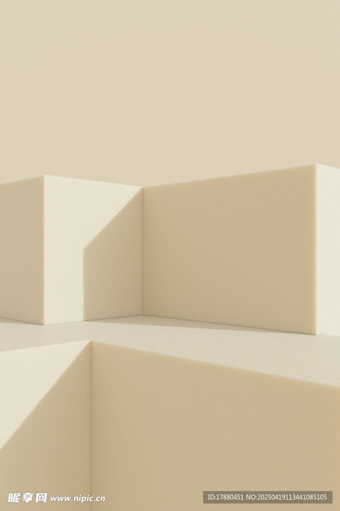 几何建筑空间场景