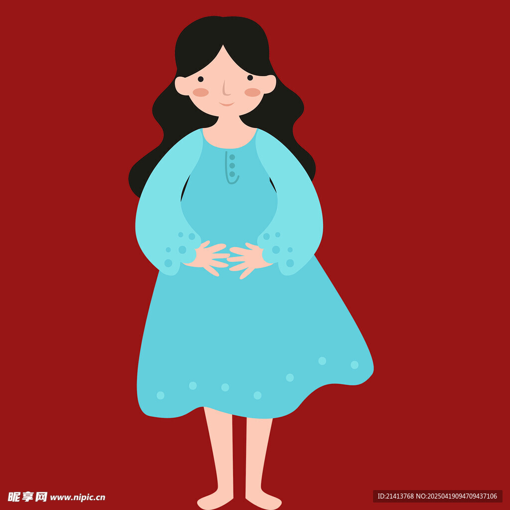 孕妇形象插画