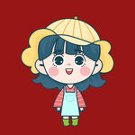 戴帽小女孩卡通形象