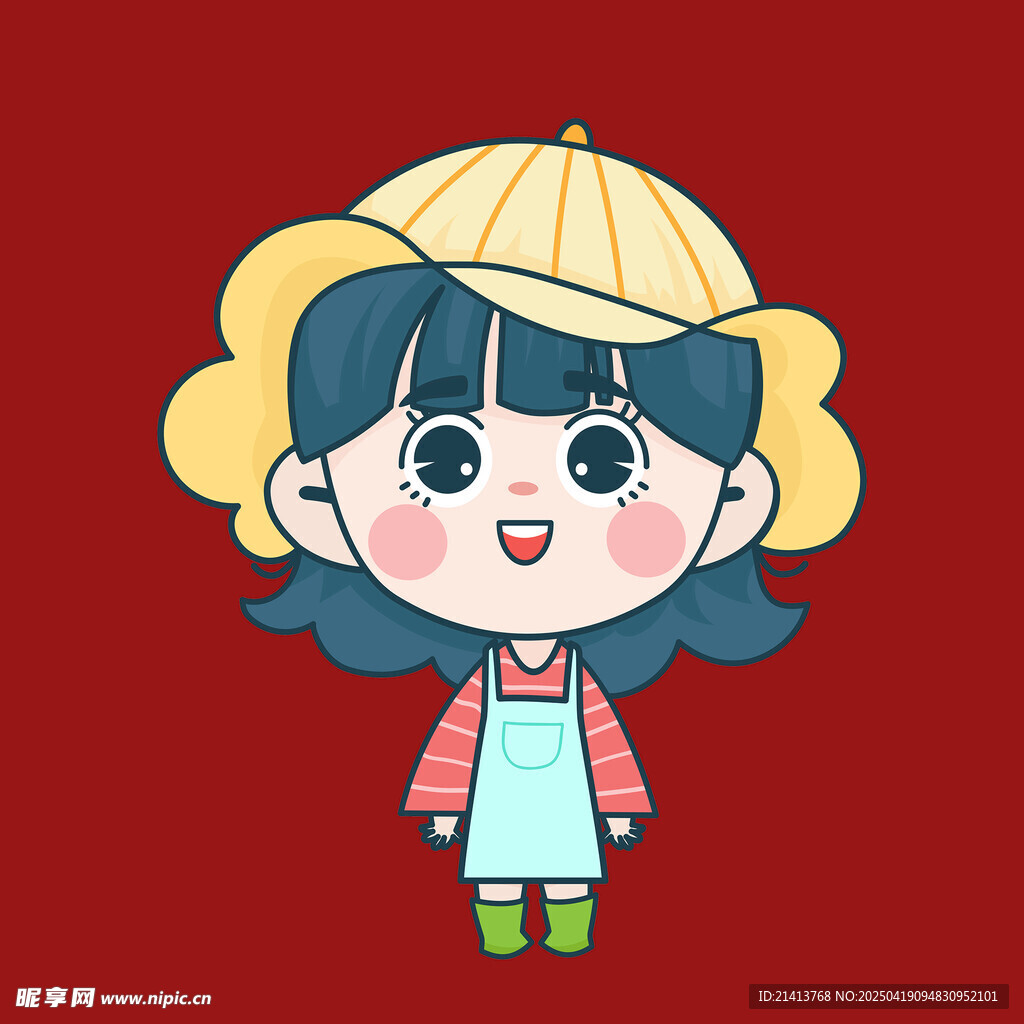 戴帽小女孩卡通形象