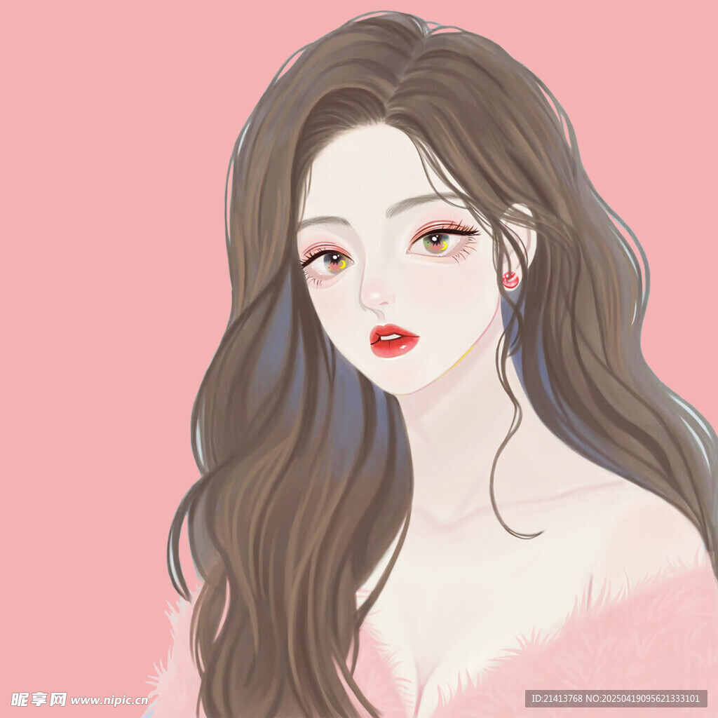 长发飘飘的温柔少女