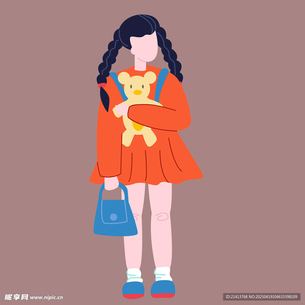 抱着猫咪的红衣女孩