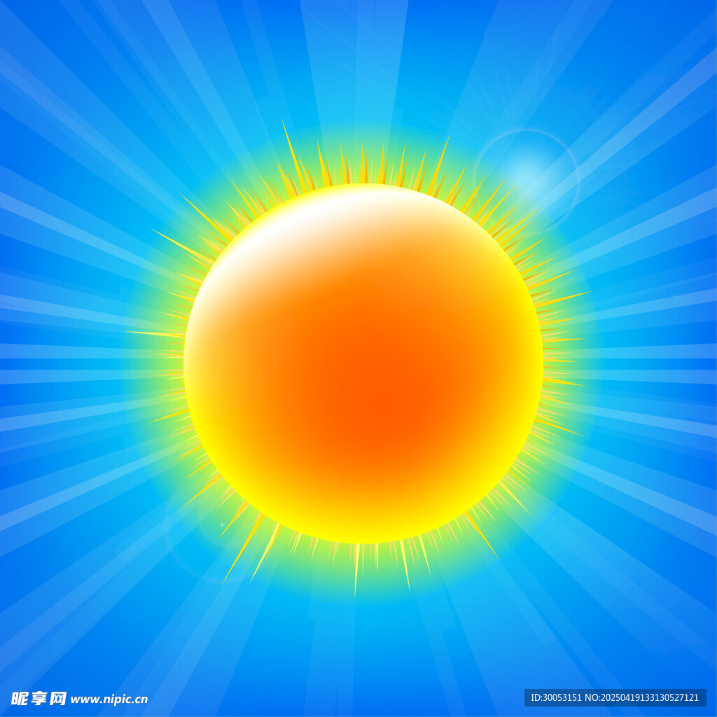 闪耀的太阳光芒背景图