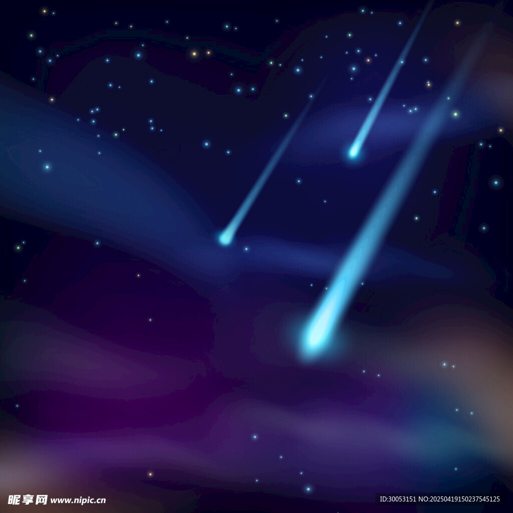 夜空中的绚烂流星