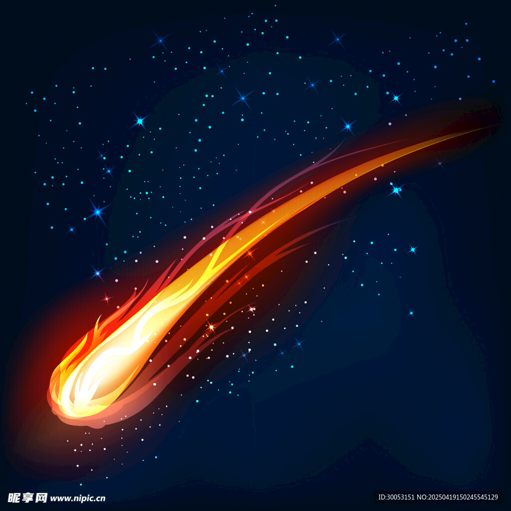 夜空中的绚烂流星