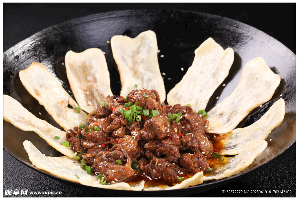 地锅牛肉配面饼