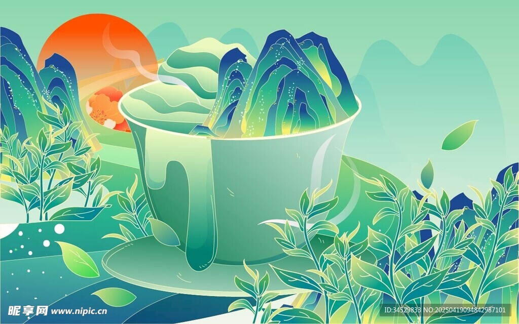杯中山水景 自然意趣浓