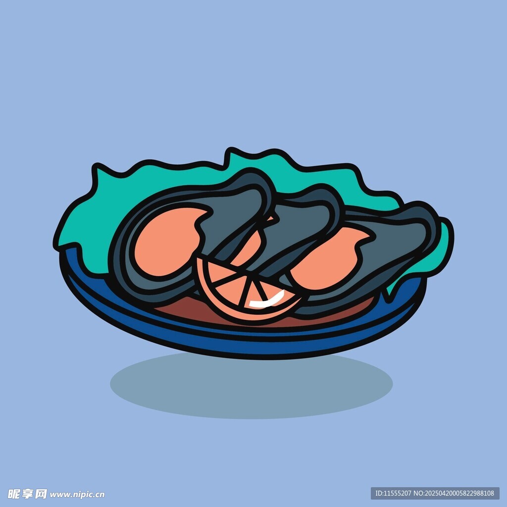 一盘美味海鲜虾