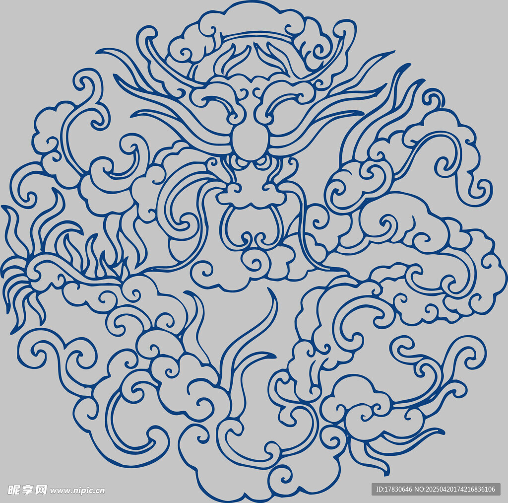 中式传统云纹图案设计