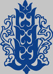蓝色传统花纹图案设计