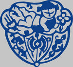 蓝底传统花纹图案