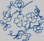 蓝白梅花图案