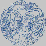 传统双龙戏珠图案设计