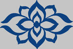 蓝色莲花图案设计