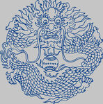 传统双龙戏珠图案