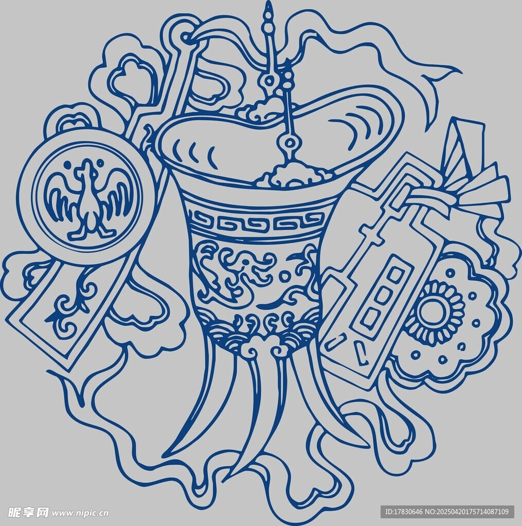 传统纹饰中的精美器物图案