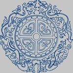 传统中式圆形花纹图案