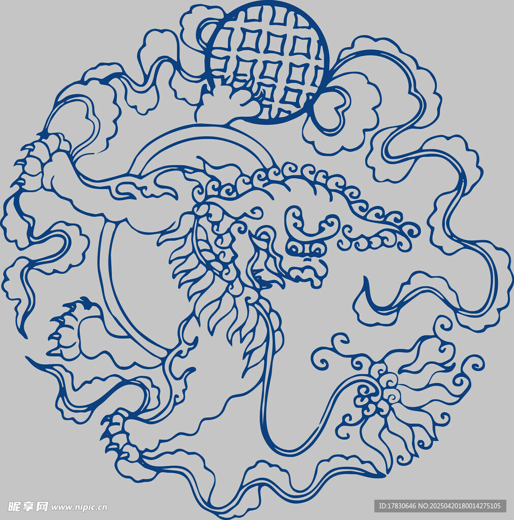 中式龙纹图案设计元素