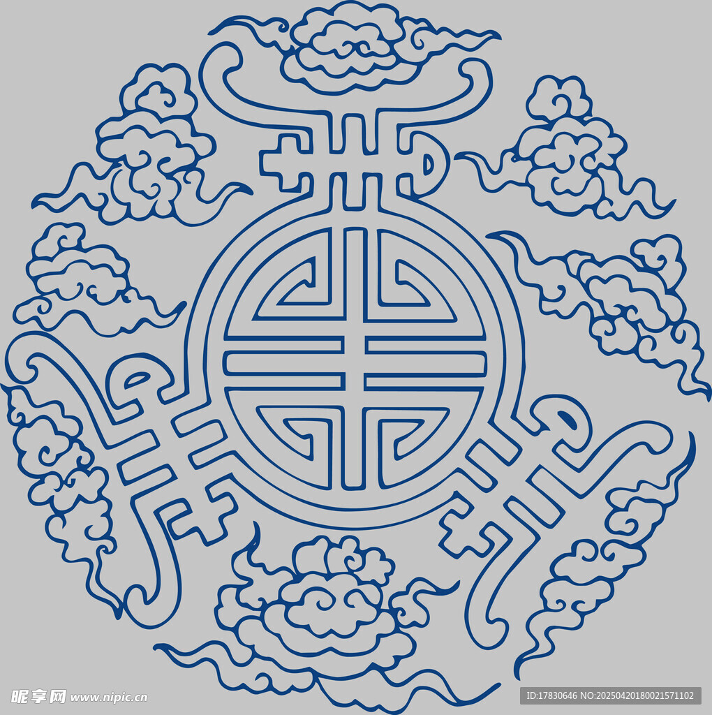 传统中式福寿纹吉祥图案