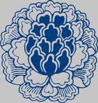 蓝白牡丹传统花纹图案