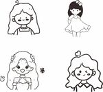 简笔画女孩