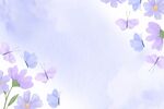 梦幻淡紫色花卉水彩背景