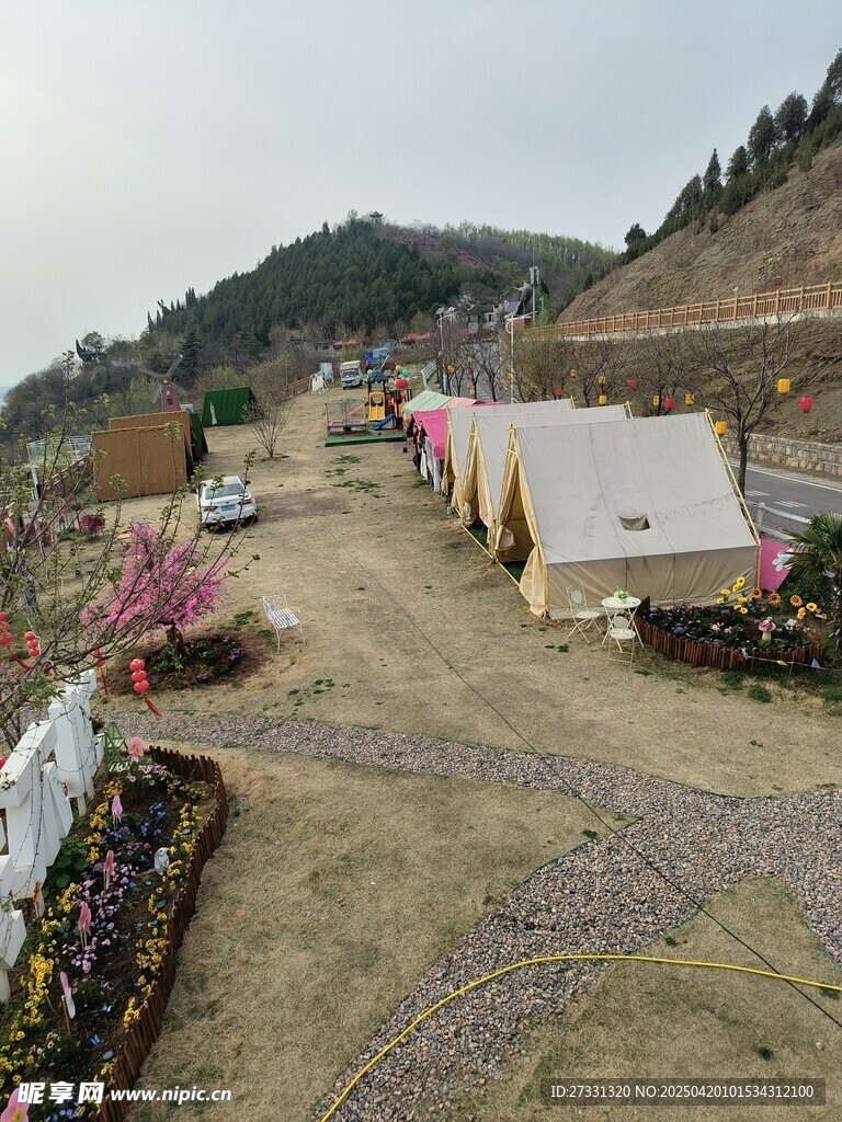 户外露营地的美丽景致