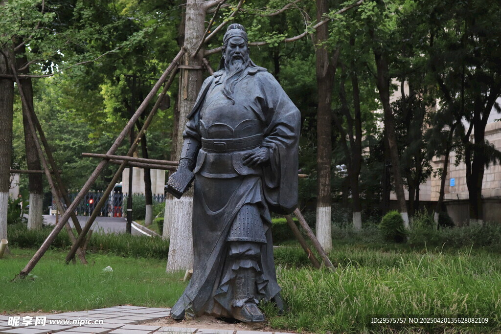 汉阳龟山公园关羽雕塑