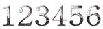 金属质感数字123456