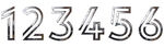 金属质感数字