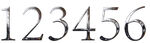 金属质感数字123456