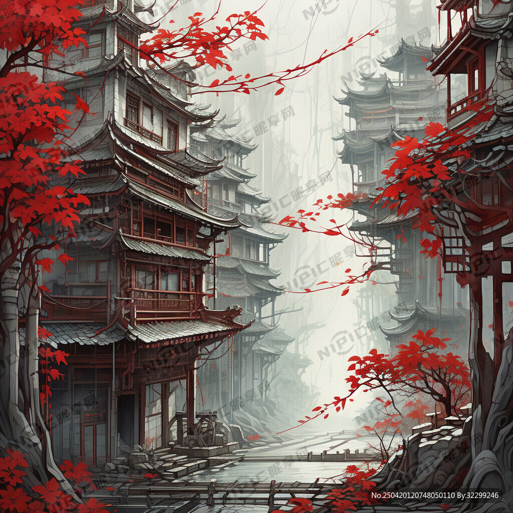 衍纸艺术 弄堂 缠枝纹 线条