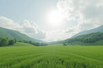 绿野阳光山谷美景