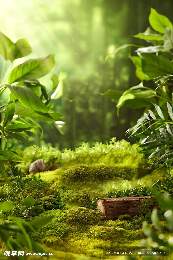 梦幻森林中的绿意景致