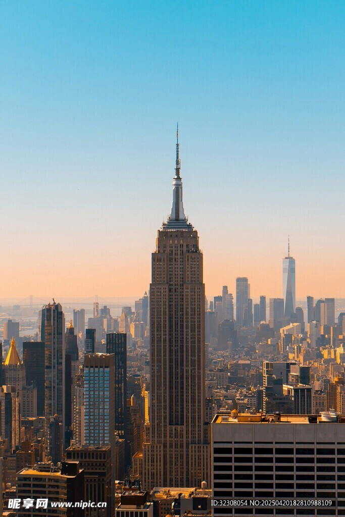 纽约城市天际线壮丽景观