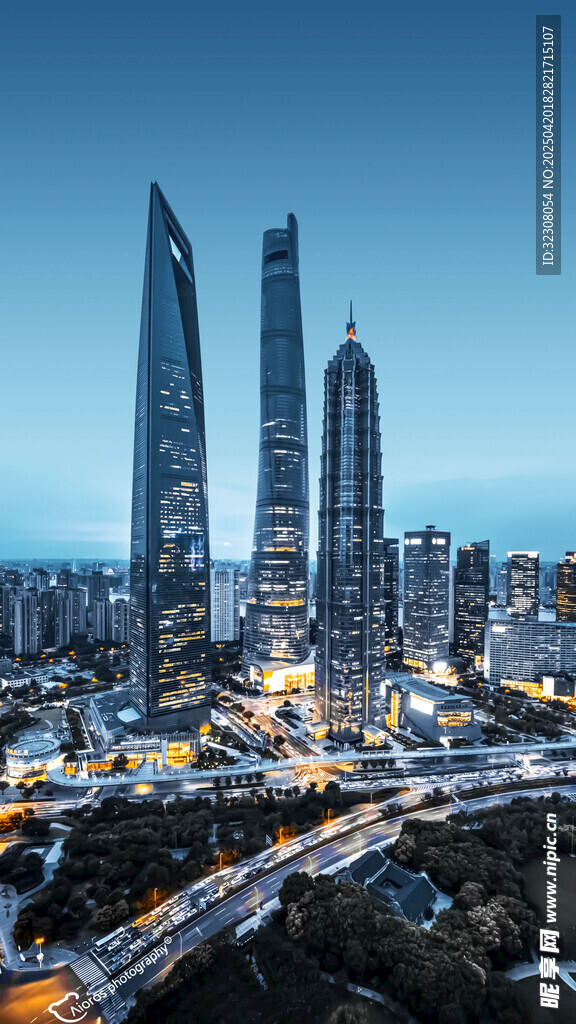 上海繁华都市夜景