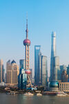 上海外滩现代都市天际线