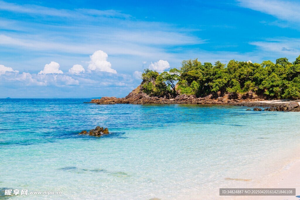 美丽海岛沙滩海景风光
