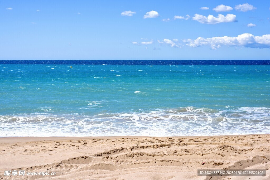 美丽海滨沙滩海景风光