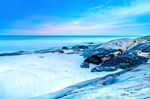 冬日海边雪景
