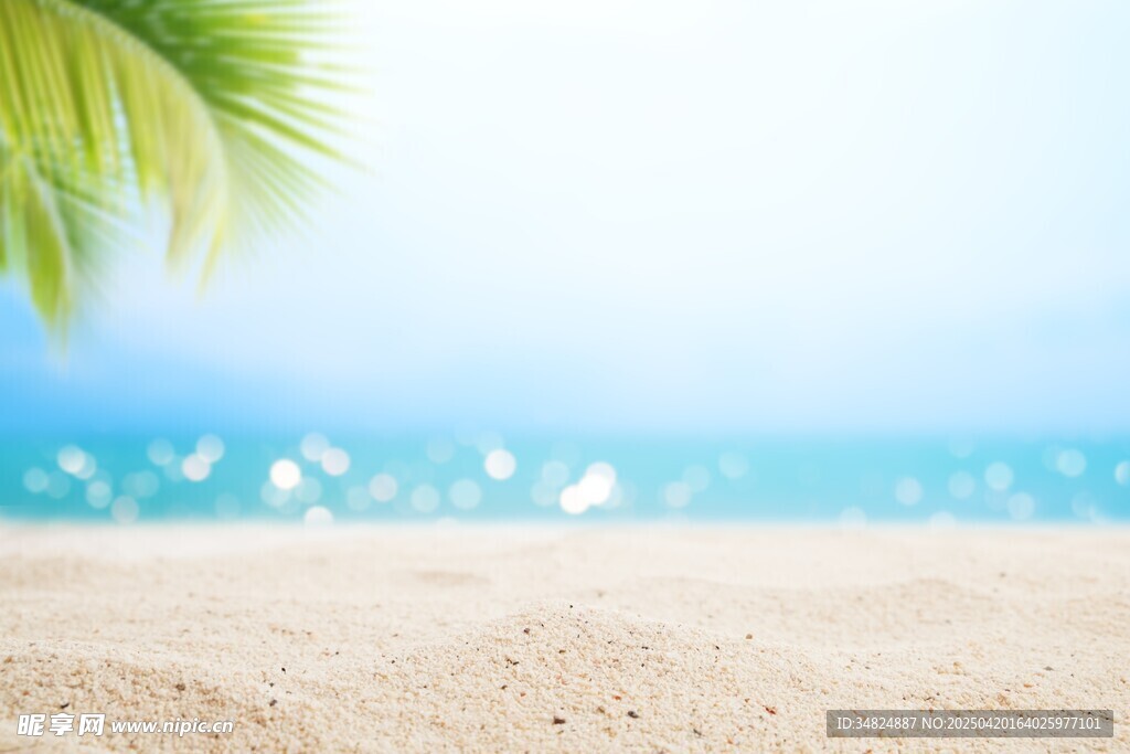 夏日沙滩海景风光