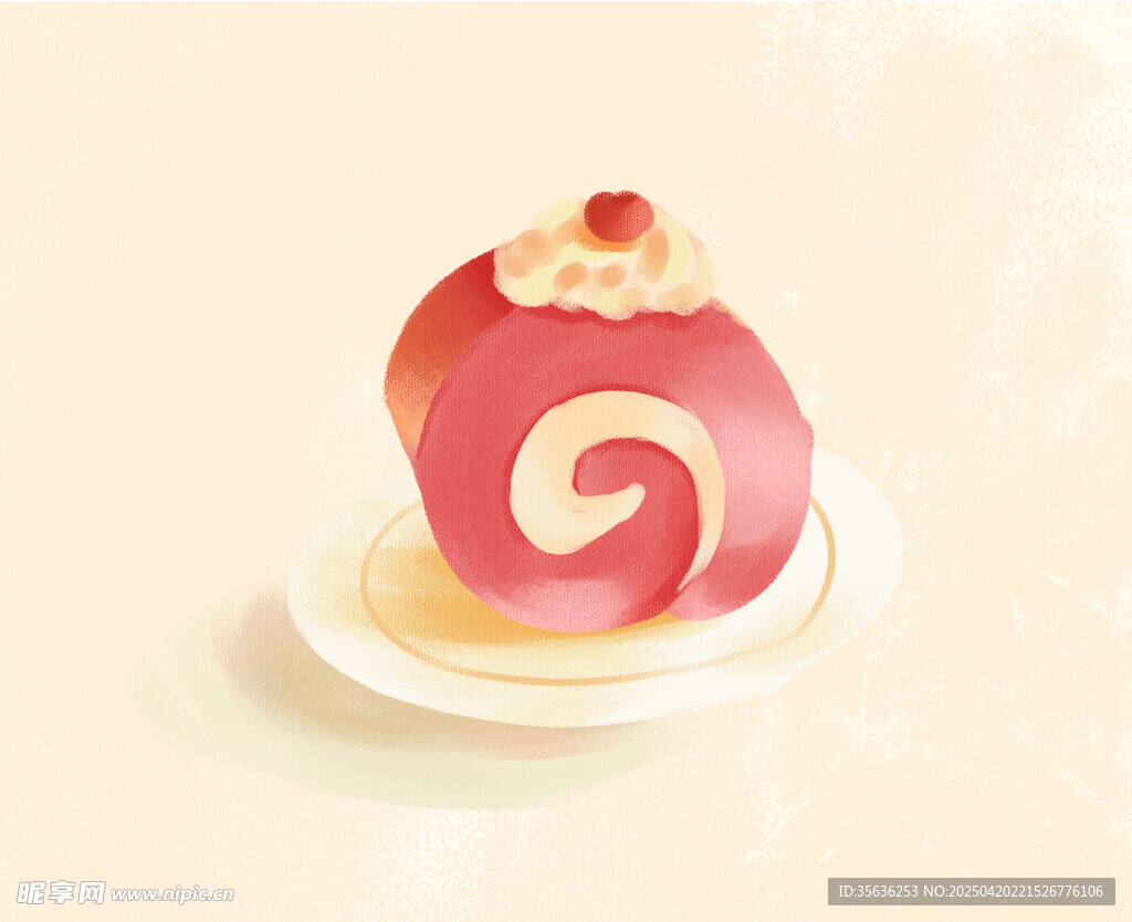 甜品蛋糕插画