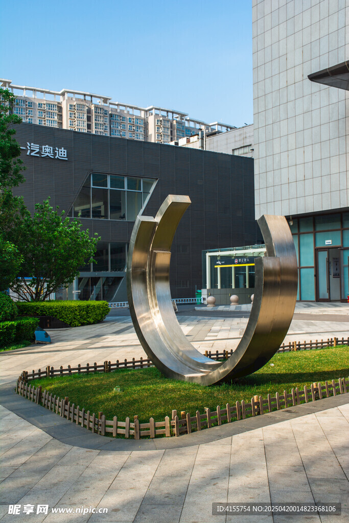 户外环形金属艺术雕塑