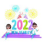2022新年庆祝插画