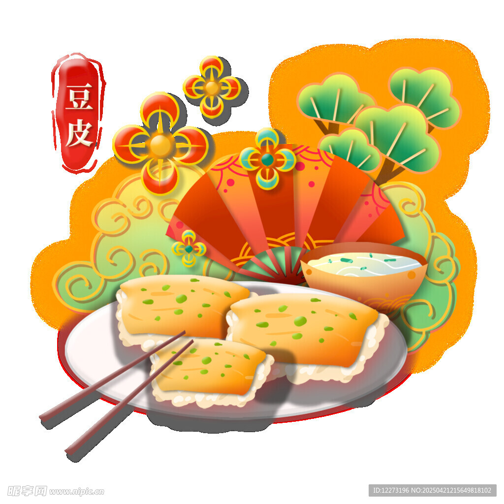 喜庆中式糕点美食展示